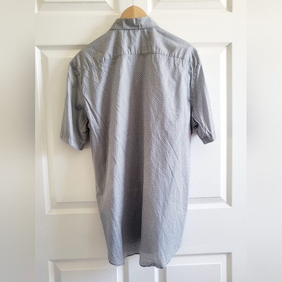 Zachary Prell Modern Mosiac Geometric Print Button Down Shirt - Picture 2 of 12